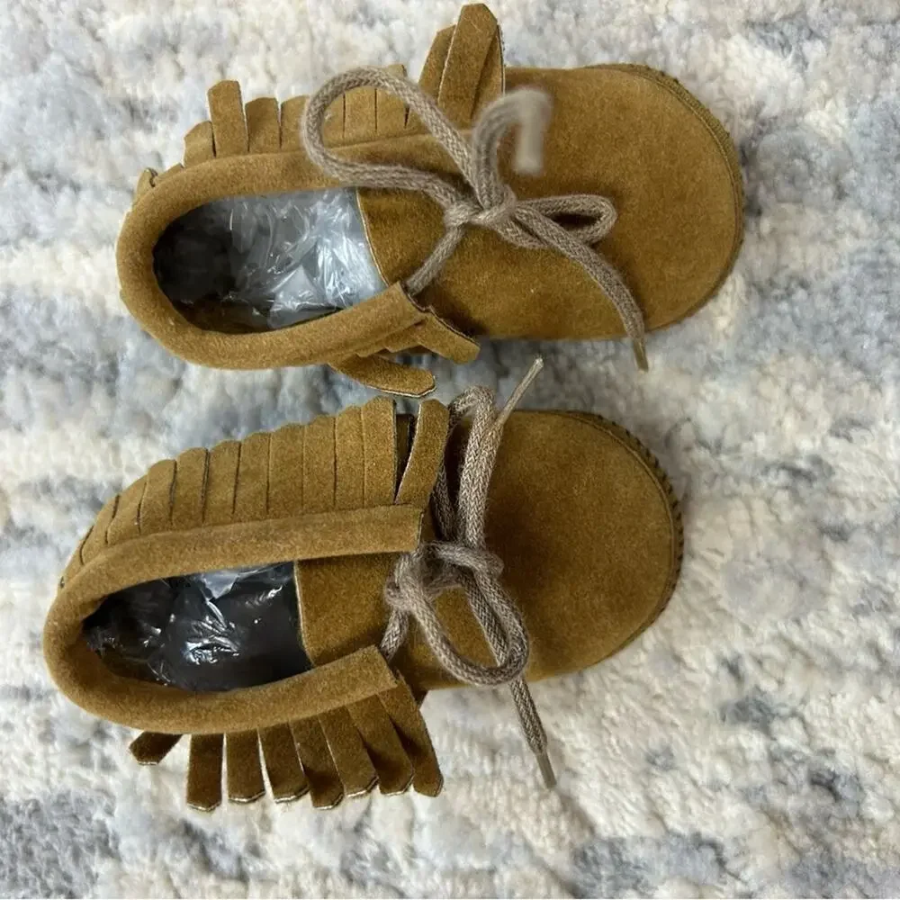 Vintage Baby Moccasins Made in Japan Size 0